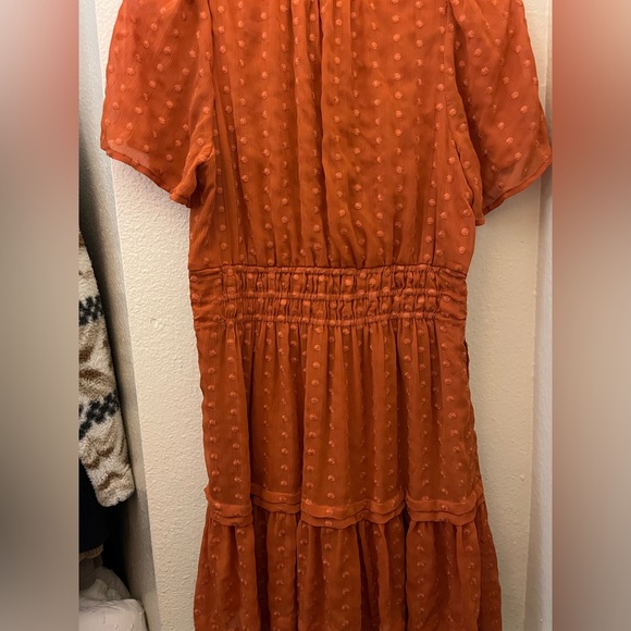 Anthropologie Rust Somerset Mini Dress Size Medium - Picture 10 of 14